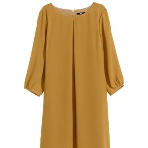 H & M chartreuse mod shift dress