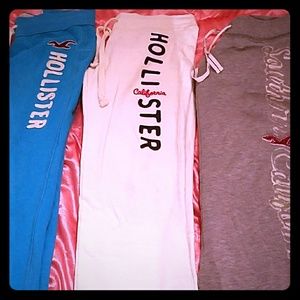 Hollister sweat pants (3 pairs all small)