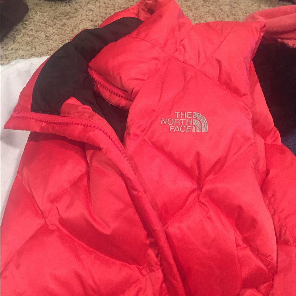Pink north face vest!