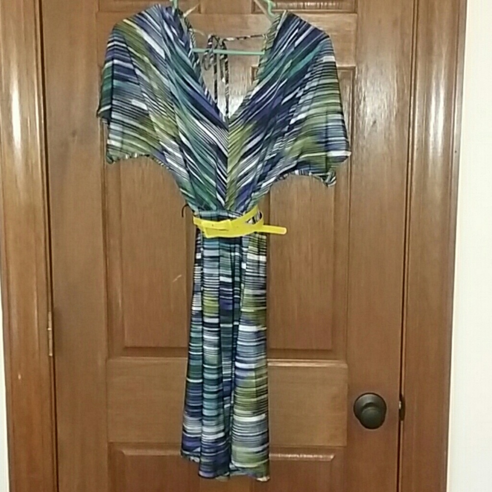 LAST CALL!! V-neck multi-colored Dress