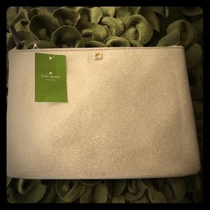 NWT Kate Spade Silver Gia Mavis Street Clutch
