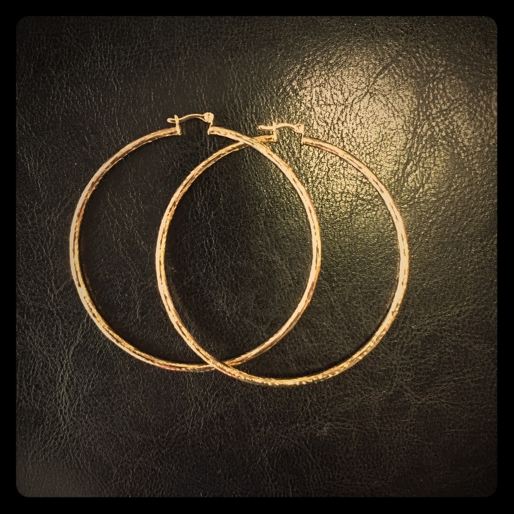 Gold plated earring hoop