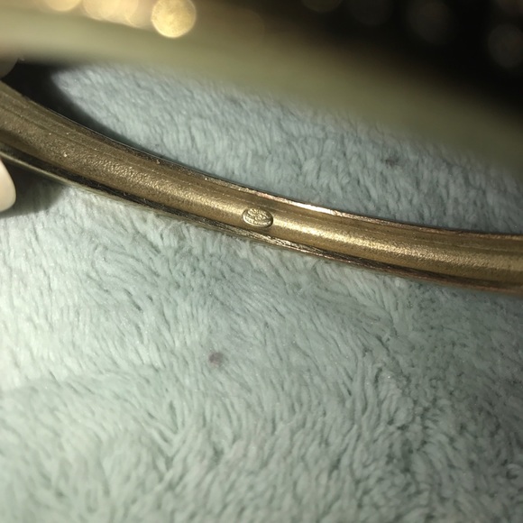 ✨SOLD✨ CHANEL Gold Bangle Bracelet French Quote - Picture 8 of 8