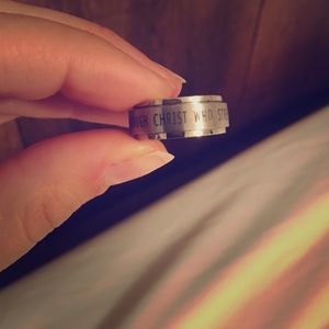 Bible verse spinner ring