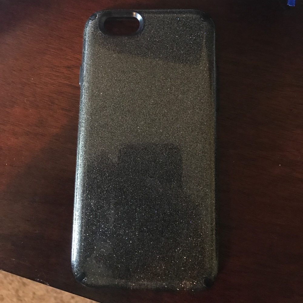 Black sparkle speck case