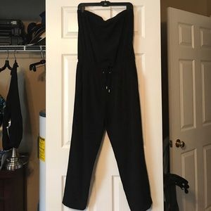 Strapless ankle length jumpsuit