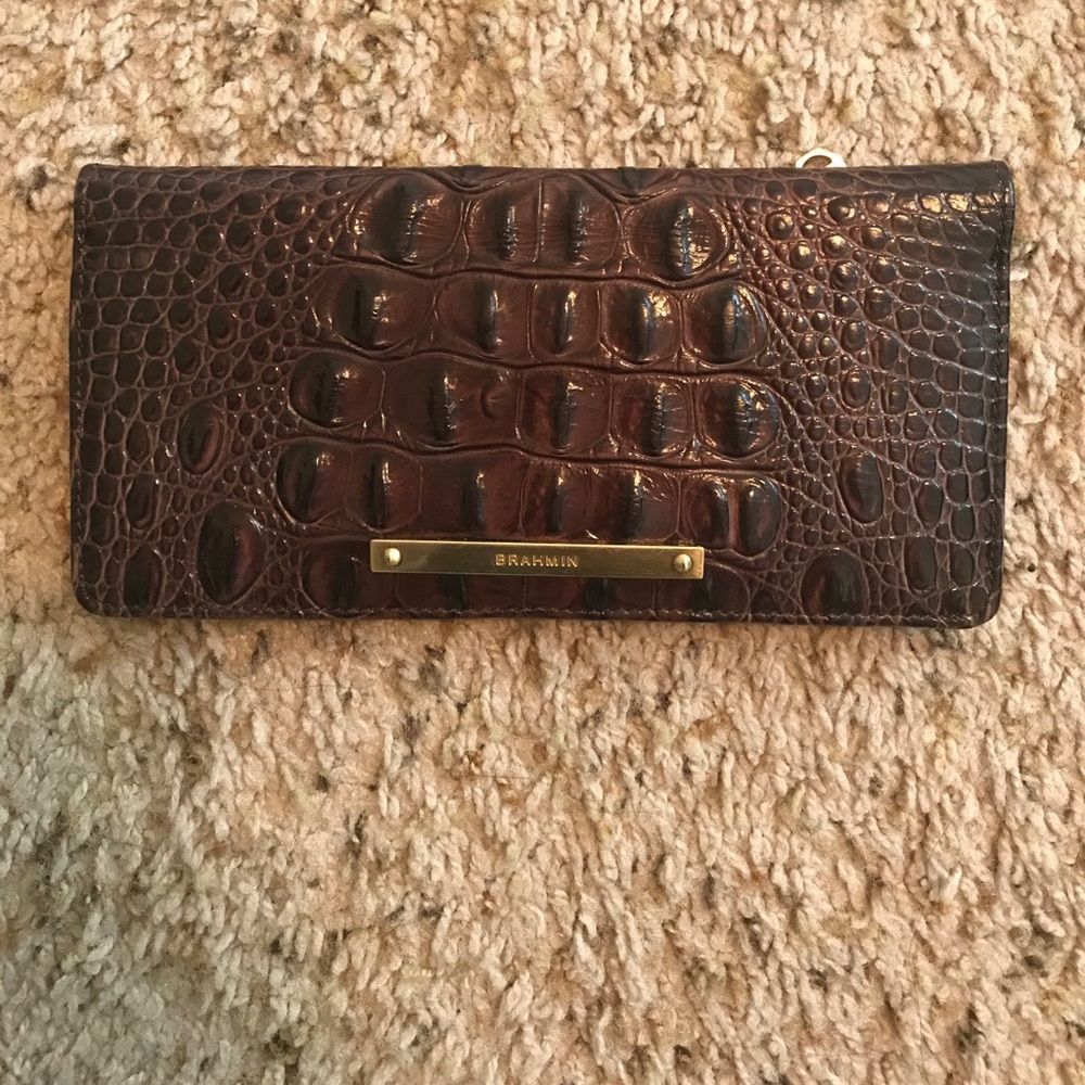 Brown leather Brahmin wallet