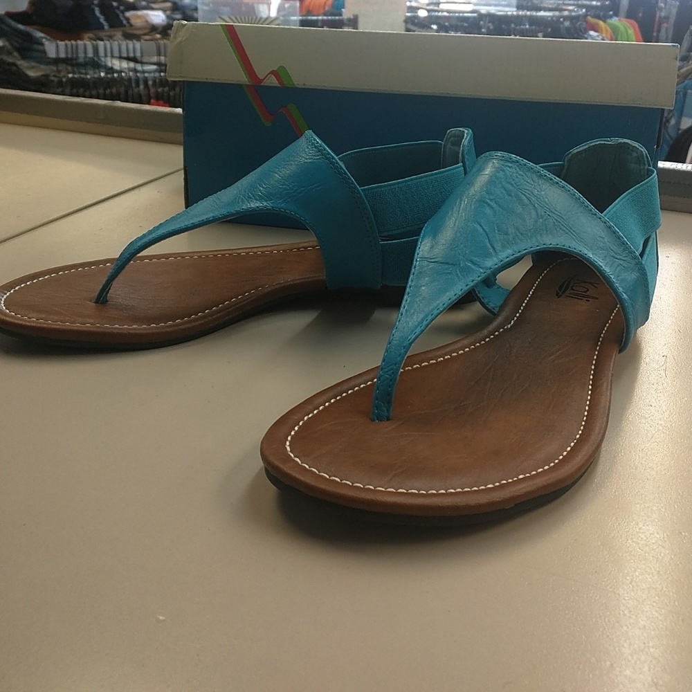Flat thong sandals aqua/turquoise - KALI ULTRA