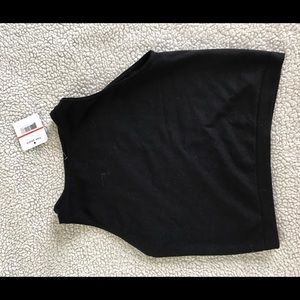 Free People black crop top- NTW! XS/S