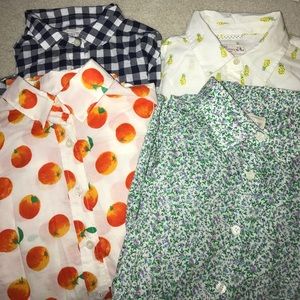 Collard preppy button down shirts