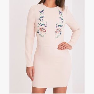 NWT flower embroidered dress
