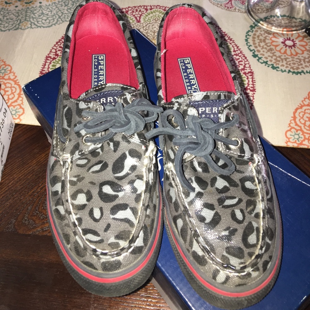 Cheetah print Sperrys