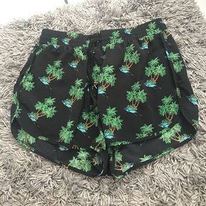 Palm Trees Print Short