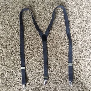 Express Dark Gray Suspenders