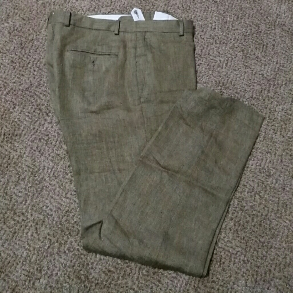 Men's tailored fit linen pants
