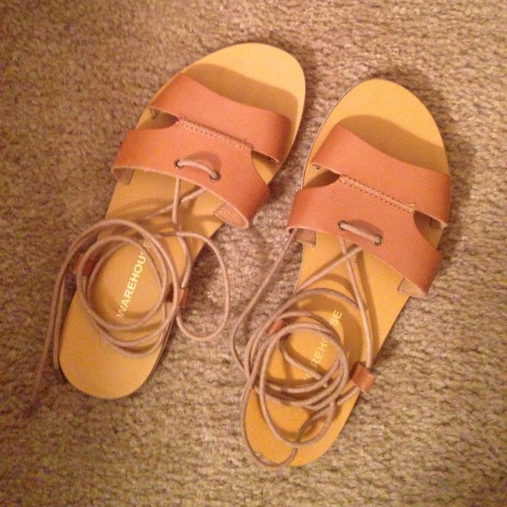Warehouse UK size 4 gladiator sandals