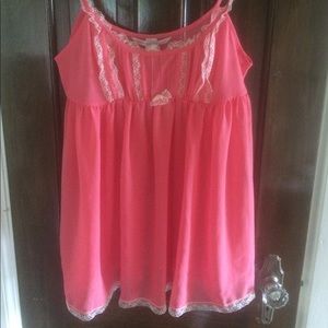 NWOT Victoria's Secret Sheer Peach Babydoll &Tanga