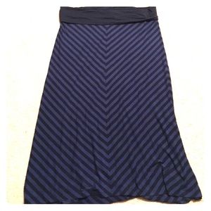 Torrid blue and black maxi skirt
