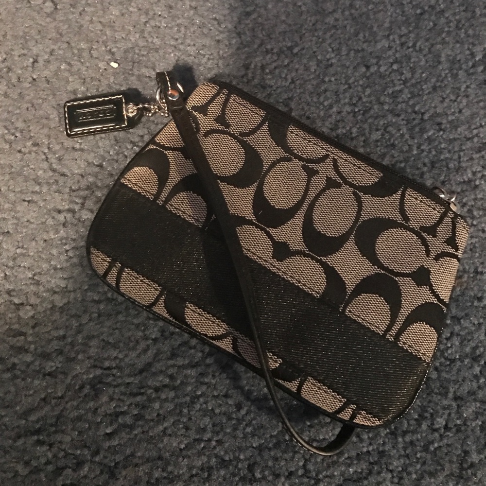 Black Coach wristlet
