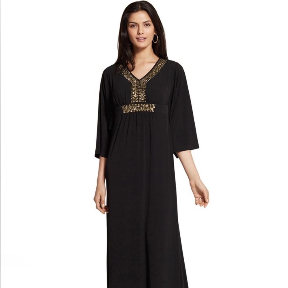 Brand New Chico's Long black Abaya dress