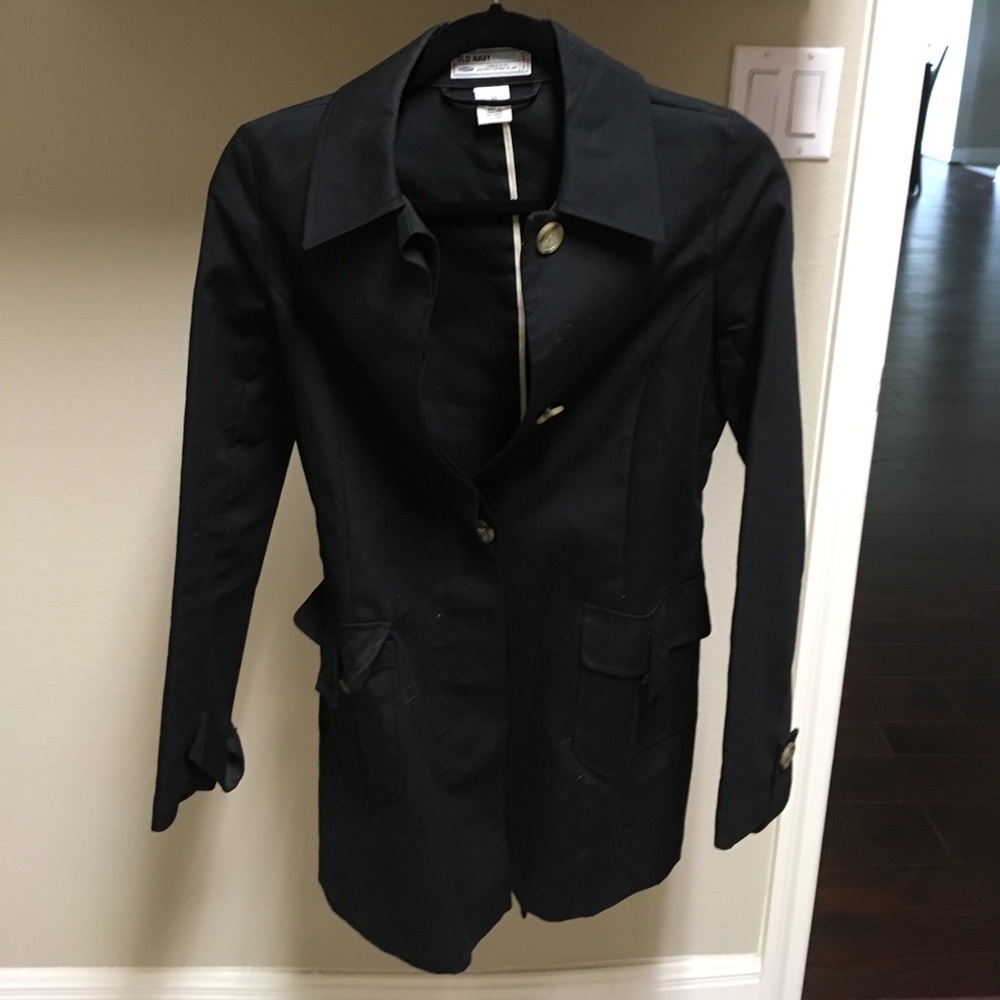 Black trench coat-