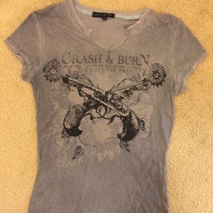 Buckle Store Crash & Burn Bling Guns T-shirt