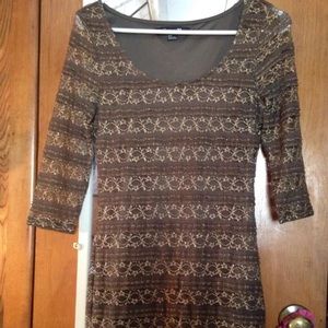 Forever 21 sequin gold dress