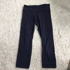 Navy lululemon 3/4 leggings