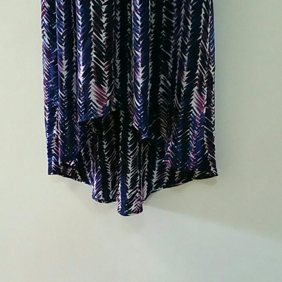 AQUA hi-lo herringbone patterned dress - Picture 2 of 4