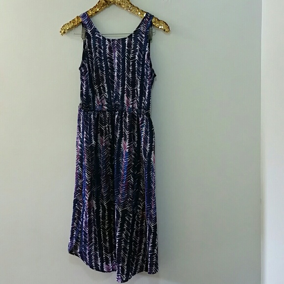 AQUA hi-lo herringbone patterned dress - Picture 4 of 4