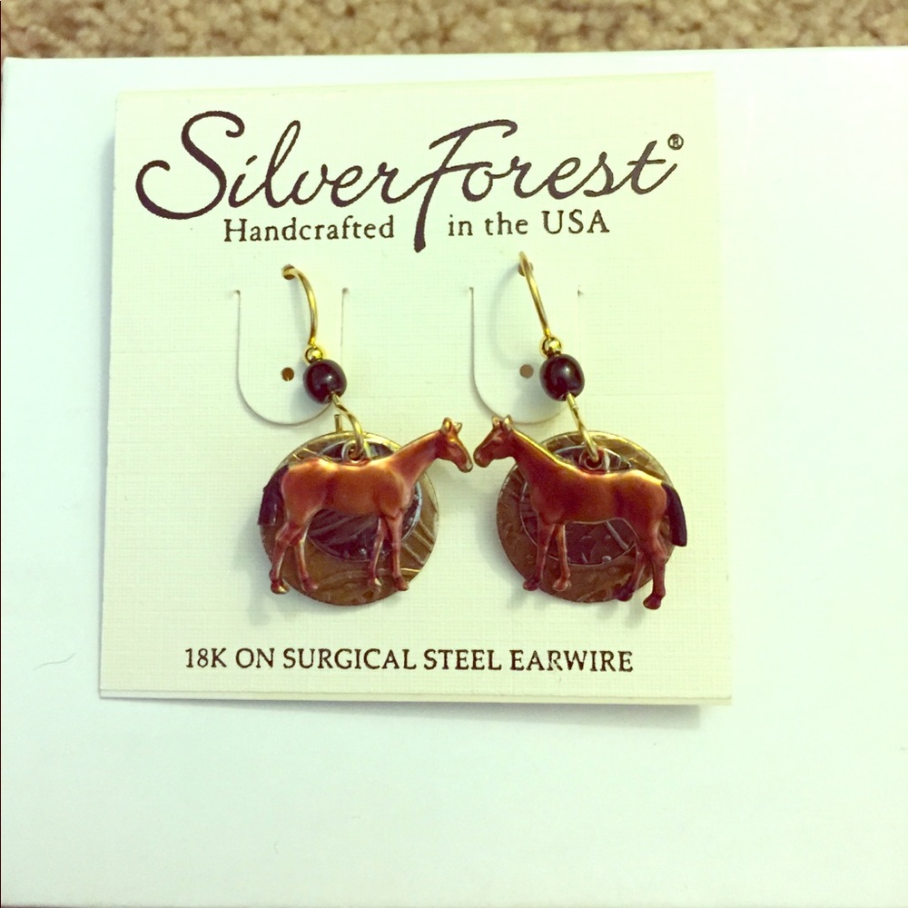 Horse dangle earrings