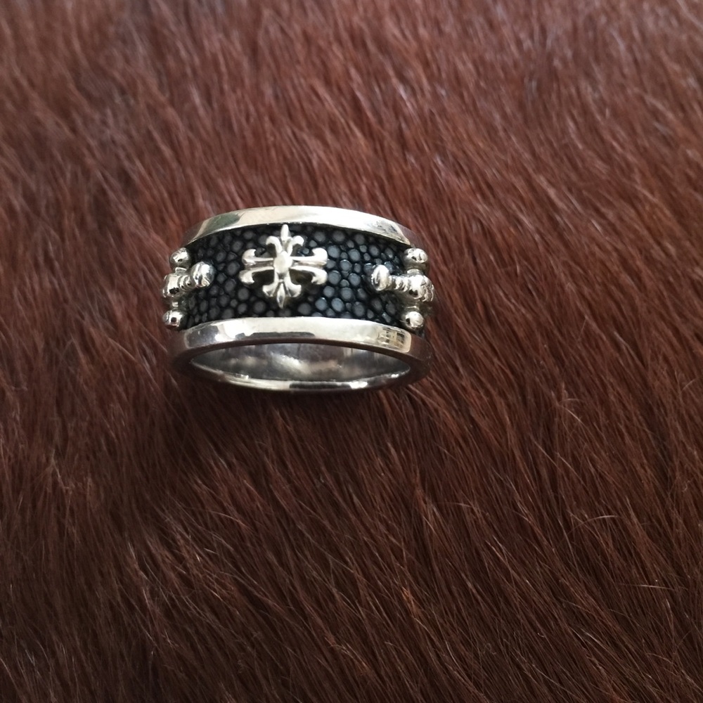Men's Alan K 925 Silver and Sting Ray Ring