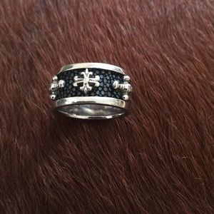 Men's Alan K 925 Silver and Sting Ray Ring