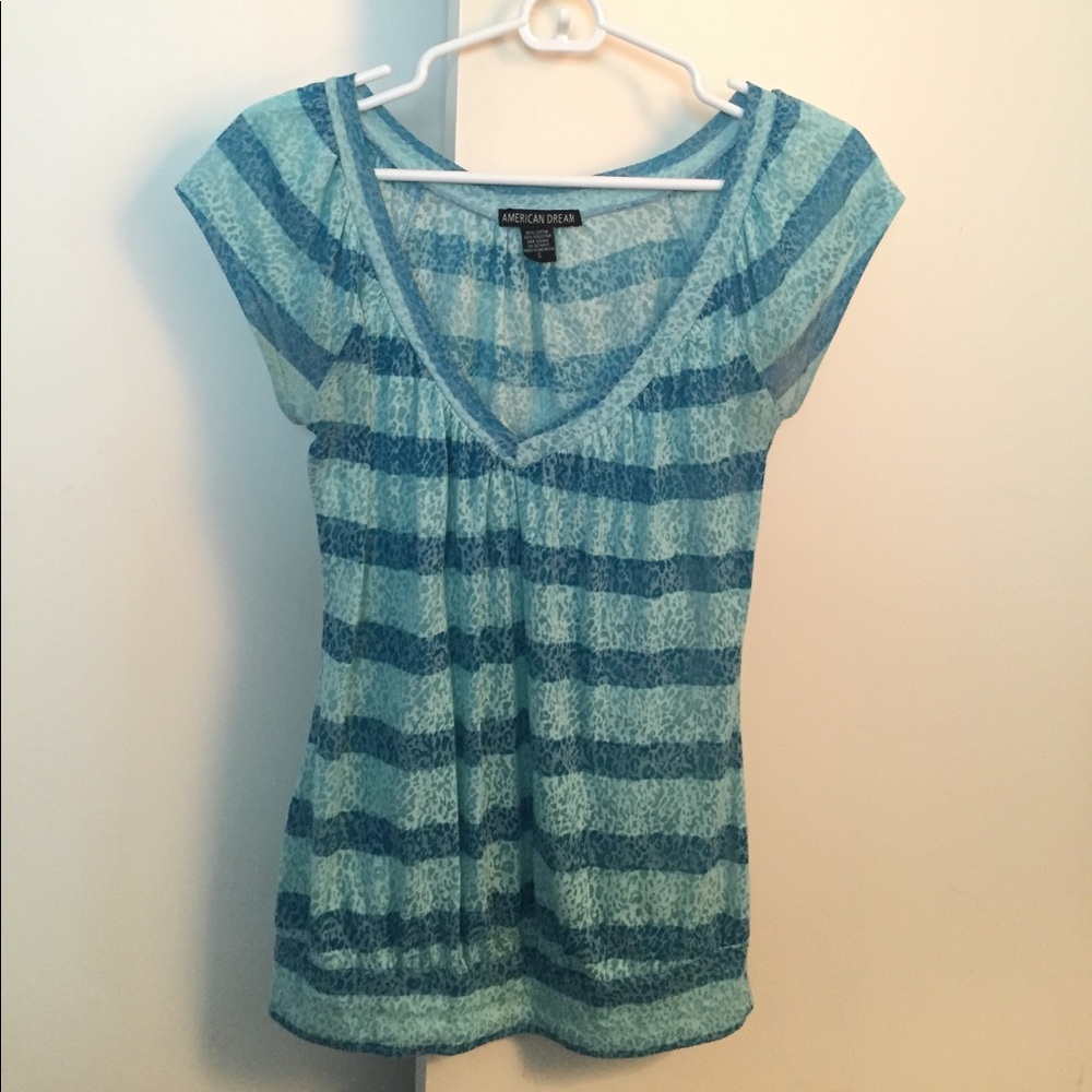 Blue striped blouse