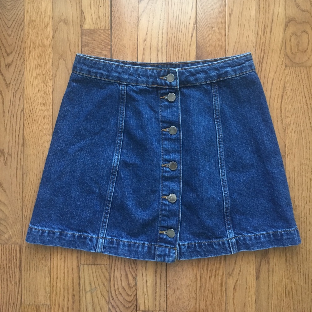 Petite Topshop Button Front Mini Skirt