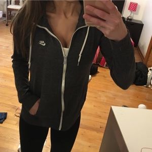 Nike gray zip up