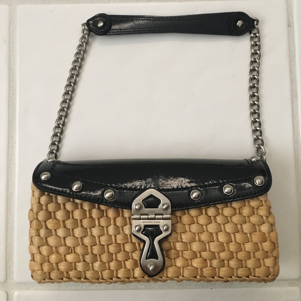 Michael Kors Straw Clutch