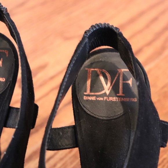Diane von Furstenberg Black Strap Heels - Picture 3 of 3