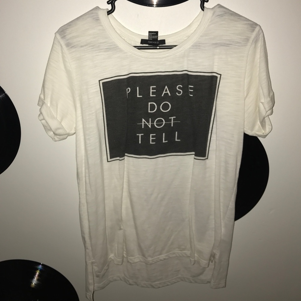 White graphic tee