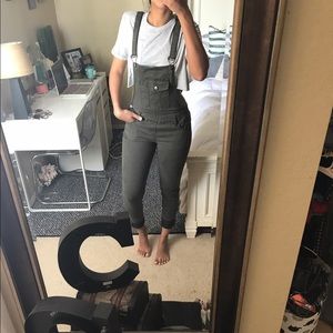 Olive overalls