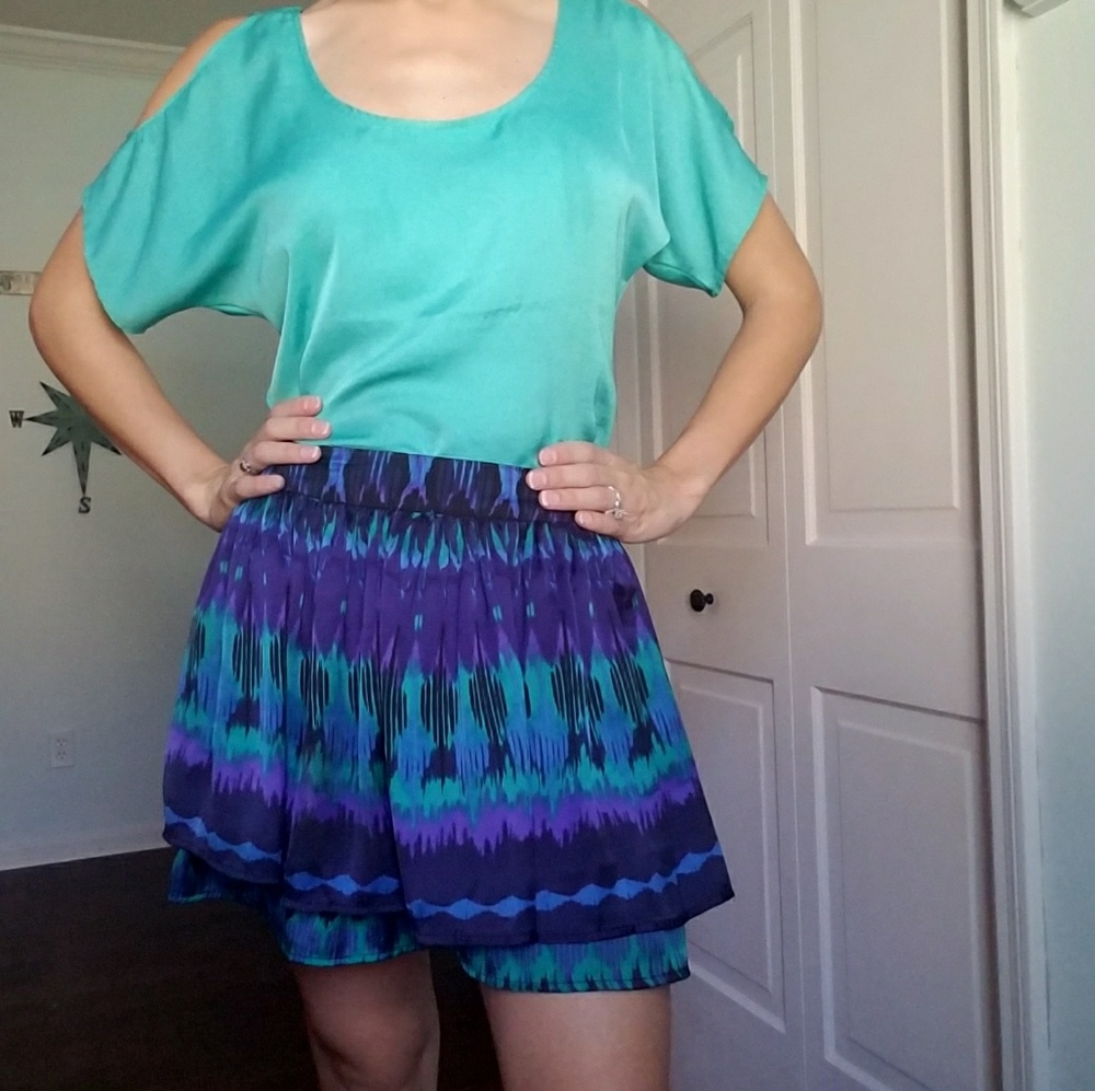 Satin Double Tier Skirt