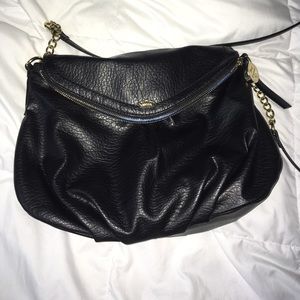 Juicy Couture Black Genuine Leather Crossbody