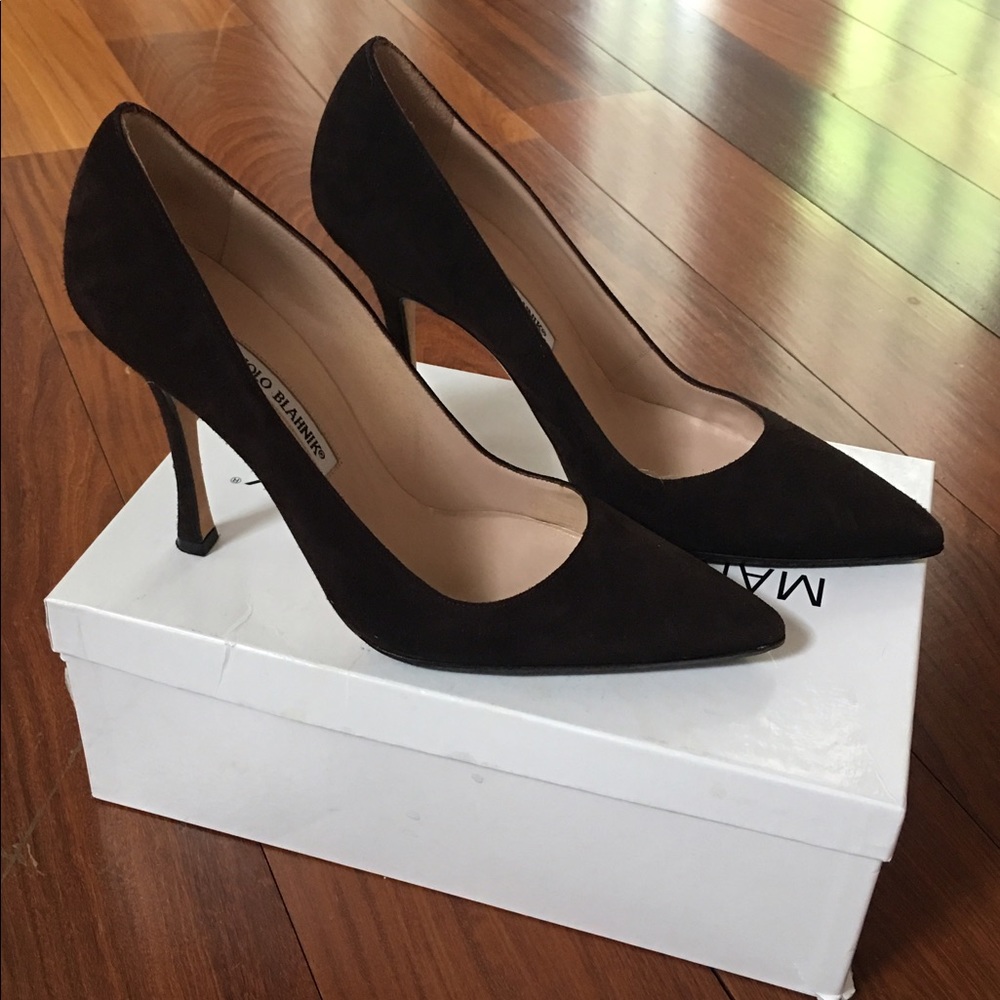 Manolo Blahnik BB brown suede pump size 8