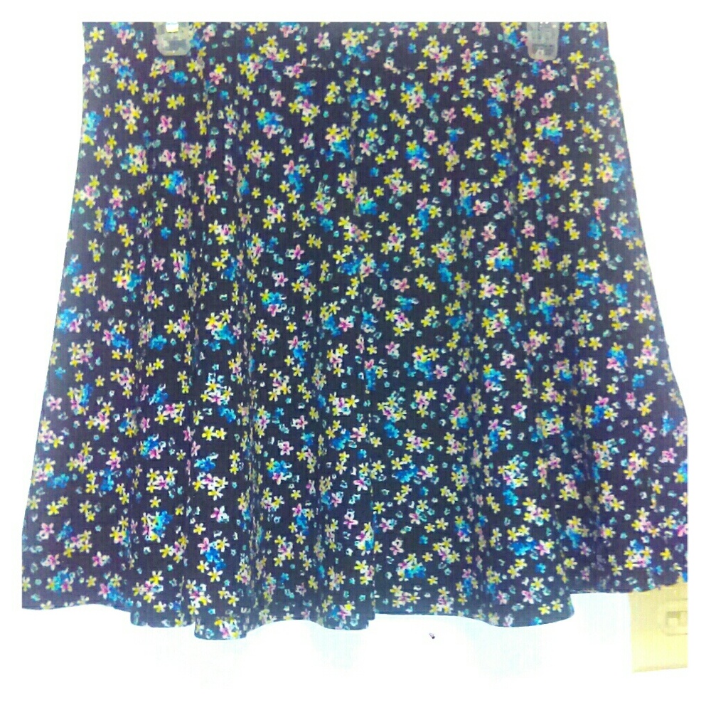Floral Print Skater Skirt