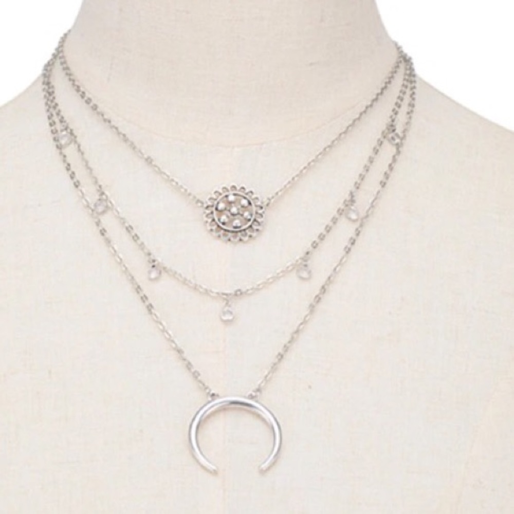 Vintage moon boho choker necklace