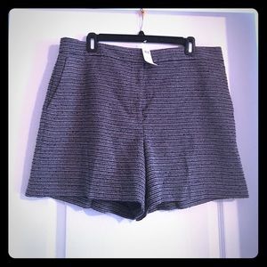 Ann Taylor navy and white textured shorts