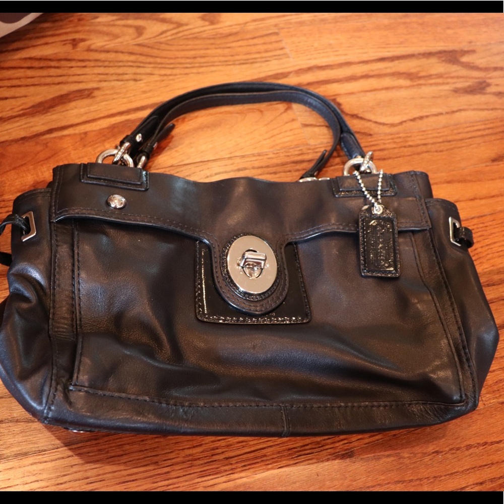 COACH Black Leather Handbag
