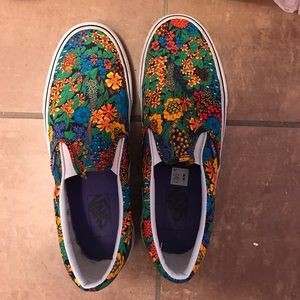 ❤️ vans ❤️ flowery classic slip on shoes