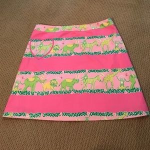 Lily Pulitzer Pink Zoo Animals Skirt