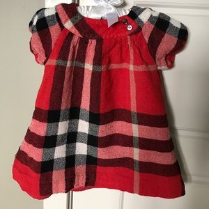 Burberry Baby girls dress in red plaid